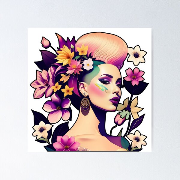 Item preview, Flower-haired Beauty designed and sold by AgataKaja.