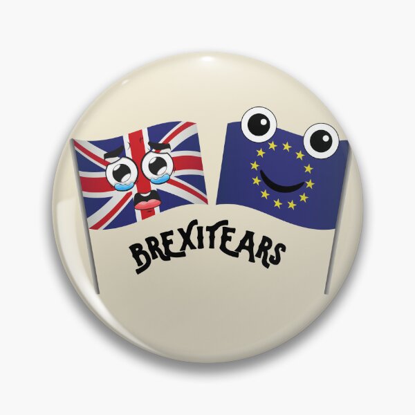 Item preview, Funny "Brexitears" Crying UK Flag Smirking EU Flag designed and sold by Write-to-Rebel.