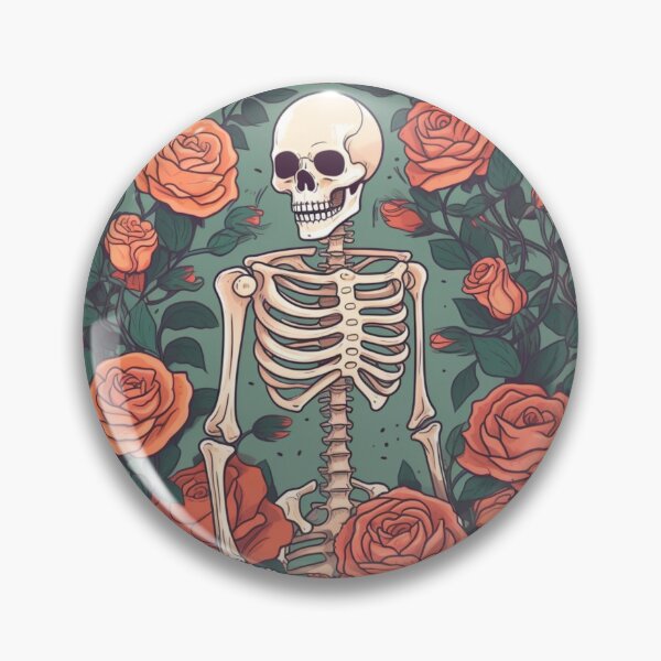 Item preview, Skeleton and Roses designed and sold by HandCraftedArt.