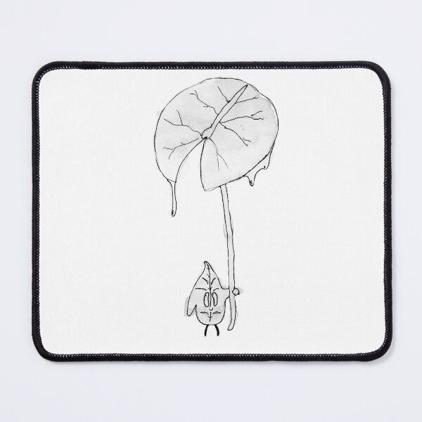 Item preview, Cute leaf holding lilypad black and white designed and sold by LilComfyFella.