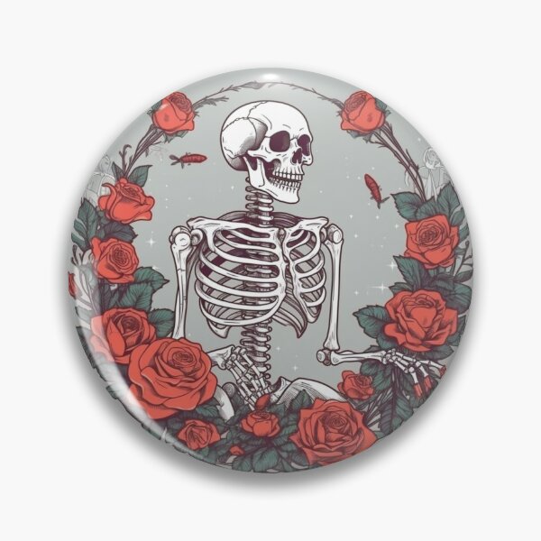 Item preview, Skeleton and Roses designed and sold by HandCraftedArt.