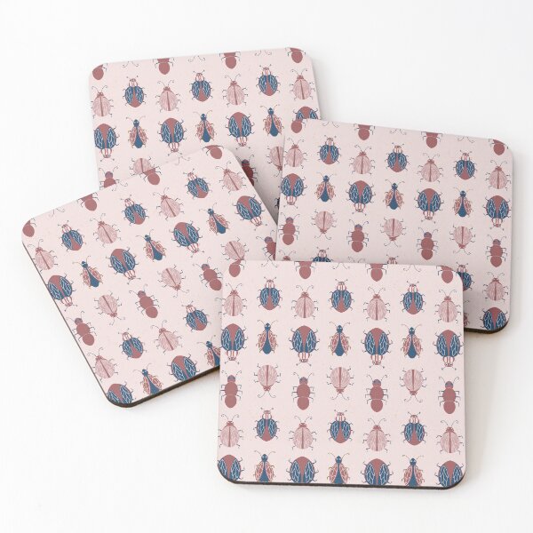 Item preview, An Entomologist Dream | Pink Cockroaches, Red Ants, and Blue Beetles designed and sold by Ingrid Poole.