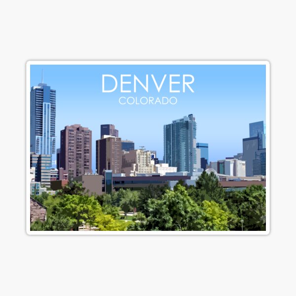 Let's Paint the Town Red Denver Sticker for Sale by Toadlyart