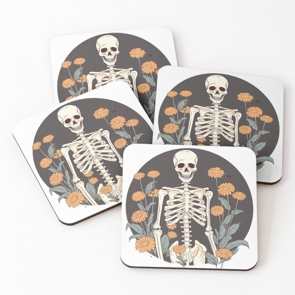 Item preview, Skeleton and Flowers designed and sold by HandCraftedArt.
