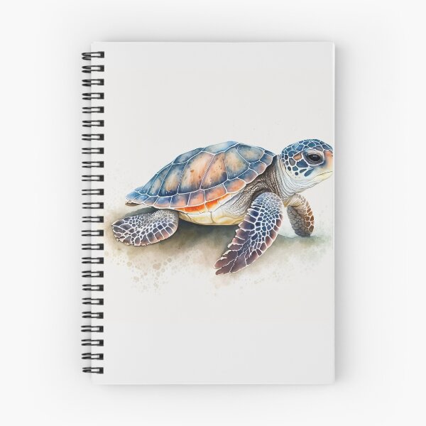 Artikelvorschau, Cute Sea Turtle Hatchling Watercolour Portrait entworfen und verkauft von Adios65.