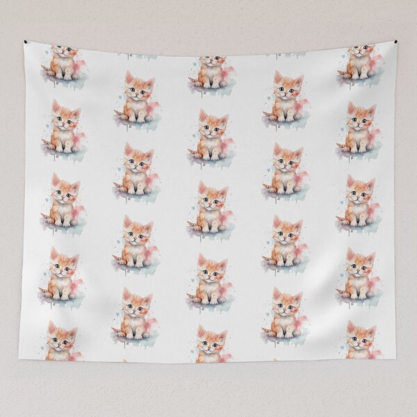 Item preview, Irresistible Watercolor Kitten designed and sold by flameandbloom.