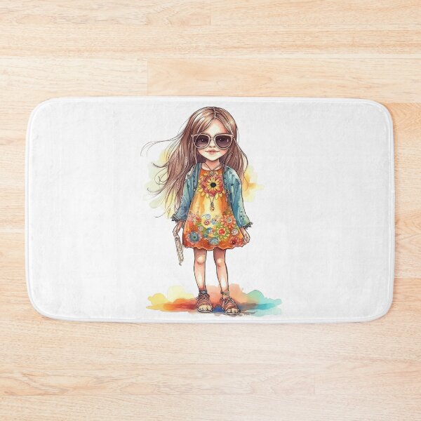 Item preview, Hippie girl designed and sold by Rosaliartbook.