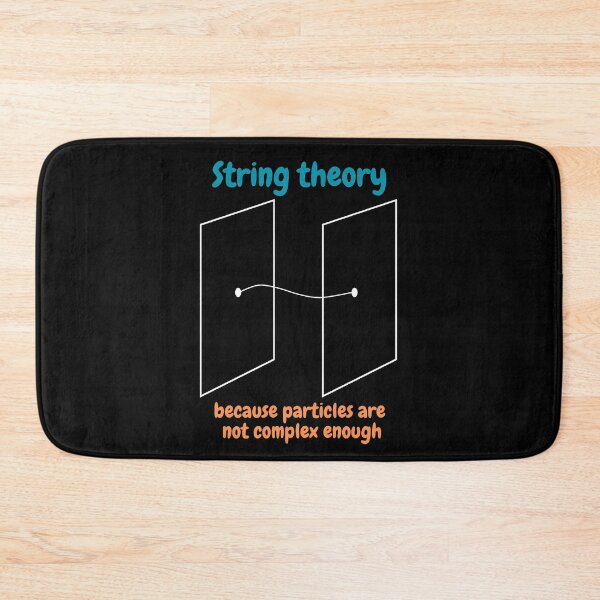 Item preview, string theory, because particles are not complex enough, funny physics designed and sold by NoetherSym.