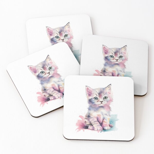 Item preview, Painted Paws Watercolor Kitten designed and sold by flameandbloom.