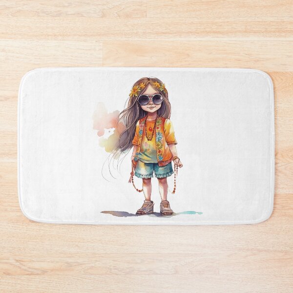 Item preview, Hippie girl designed and sold by Rosaliartbook.