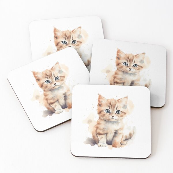 Item preview, Huggable Watercolor Kitten designed and sold by flameandbloom.