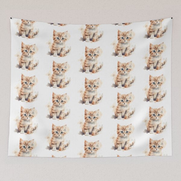 Item preview, Huggable Watercolor Kitten designed and sold by flameandbloom.