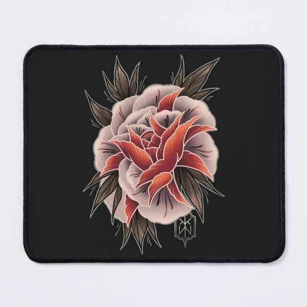 Item preview, Neo-NeoTraditional Peony Flower - Bold Tattoo-Inspired Art on Apparel & Accessories designed and sold by VioletCat.