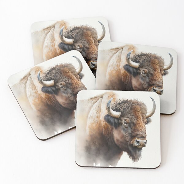 Item preview, Portrait of a Buffalo | Bull Watercolour Illustration | Wildlife Portrait designed and sold by Adios65.