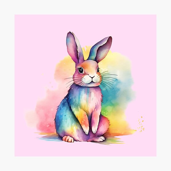 Item preview, Springtime Rainbow Rabbit designed and sold by Mika Hutton.