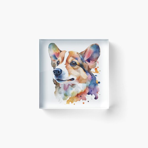 Item preview, Watercolor Pembroke Welsh Corgi Portrait designed and sold by kwillhoite.
