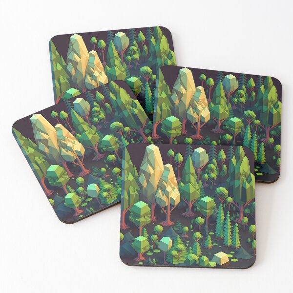 Item preview, Geometric shapes forest pattern designed and sold by NavyPanda.