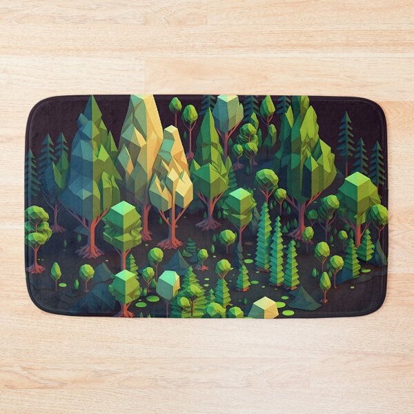 Item preview, Geometric shapes forest pattern designed and sold by NavyPanda.
