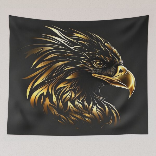 Item preview, Gold eagle head logo. designed and sold by Yaksza.