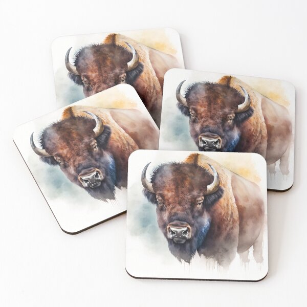 Item preview, Portrait of a Buffalo | Bull Watercolour Illustration | Wildlife Portrait designed and sold by Adios65.
