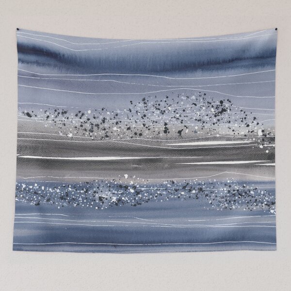 Item preview, Nature and landscapes, blue landscape, sea and mountains designed and sold by anaozzart.