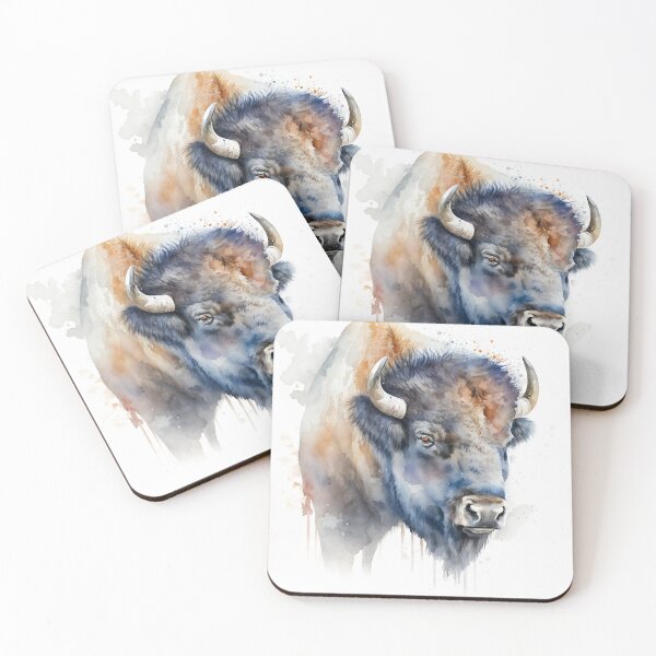 Item preview, Buffalo Illustration | Watercolour Portrait | Wildlife Portrait designed and sold by Adios65.