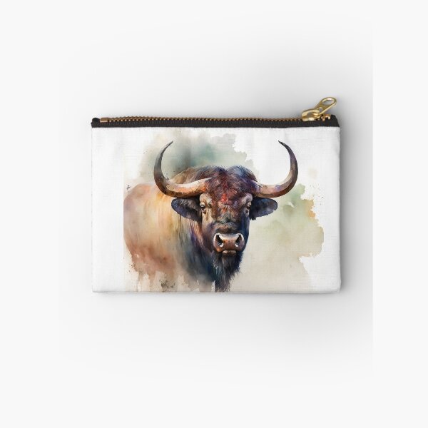 Aperçu de l'œuvre African Buffalo Illustration | Watercolour Portrait | Wildlife Portrait créée et vendue par Adios65.