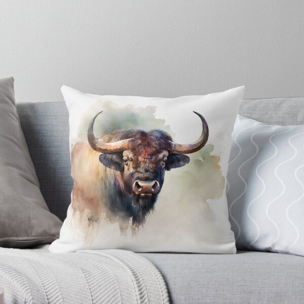 Item preview, African Buffalo Illustration | Watercolour Portrait | Wildlife Portrait designed and sold by Adios65.