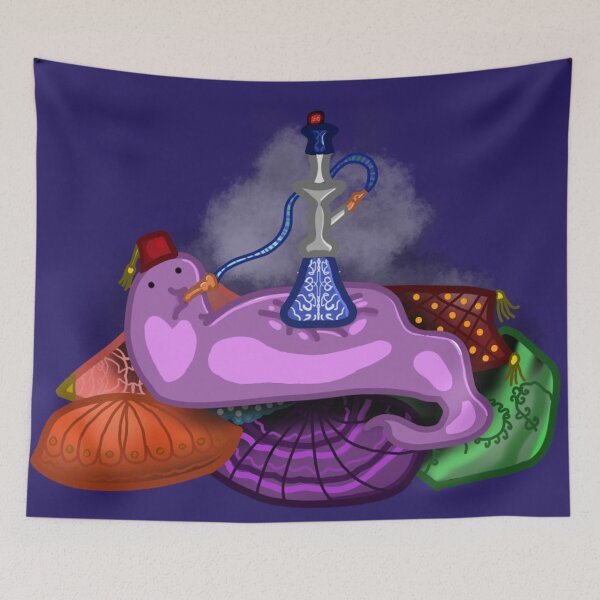 Item preview, Slug smoking a hookah designed and sold by DankLoot.