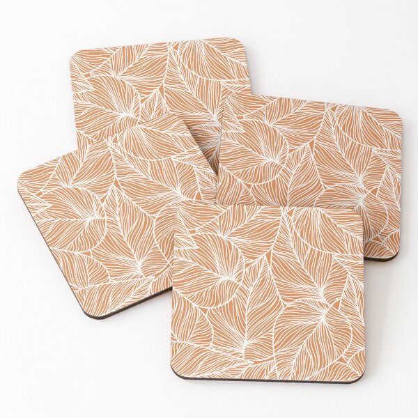Item preview, Terracotta and grey leaves wall - Botanicals Repeat Pattern designed and sold by Tasha-design.