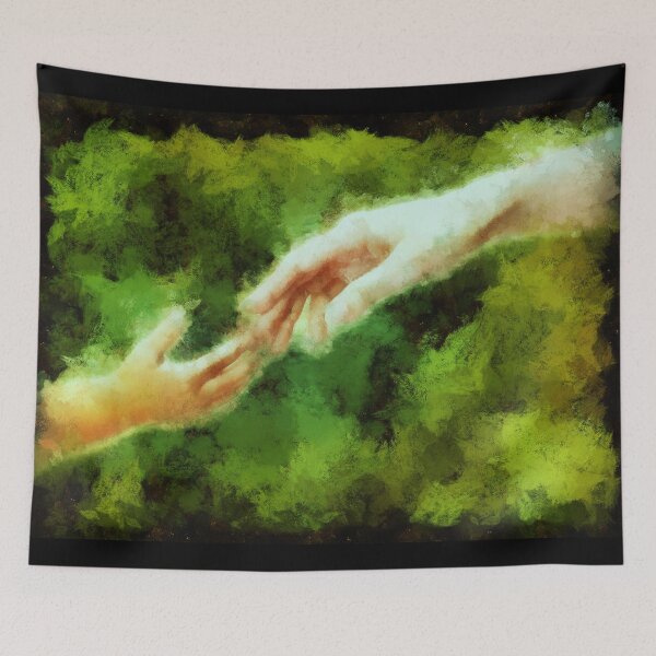 Item preview, Oil Painting - Nearness of Fingers Touch  designed and sold by Aenota.