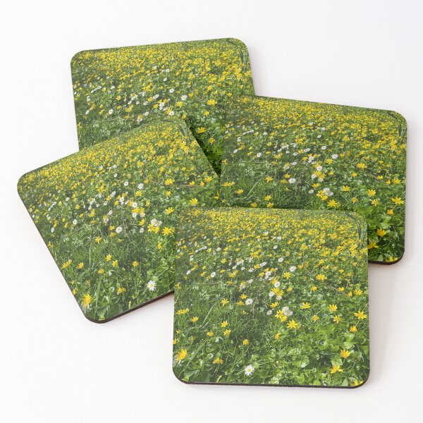 Item preview, Bed of Daisy and Buttercup Flowers designed and sold by Sinemathk.