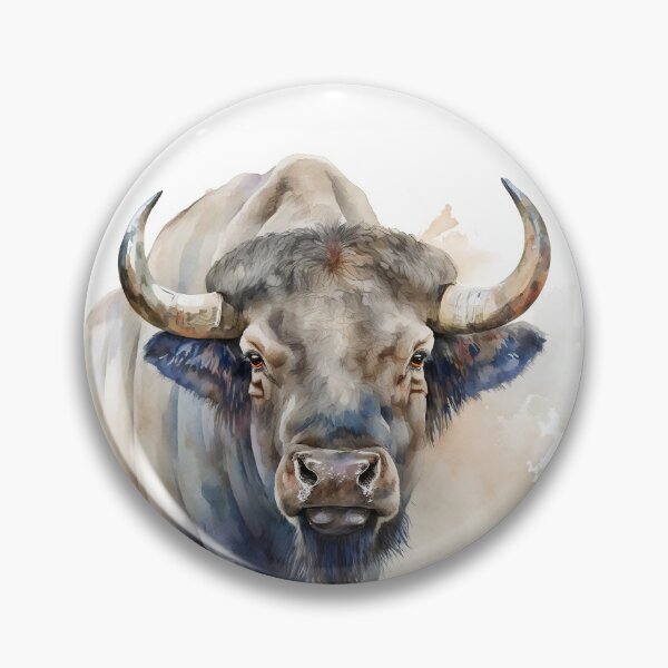 Aperçu de l'œuvre African Buffalo Illustration | Watercolour Portrait | Wildlife Portrait créée et vendue par Adios65.