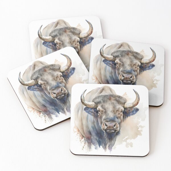 Item preview, African Buffalo Illustration | Watercolour Portrait | Wildlife Portrait designed and sold by Adios65.