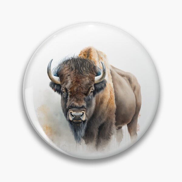 Aperçu de l'œuvre African Buffalo Portrait | Watercolour Portrait | Wildlife Portrait créée et vendue par Adios65.
