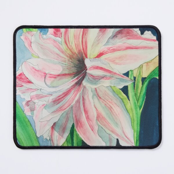 Item preview, Pink and white Amaryllis watercolour painting  designed and sold by esvb.