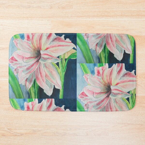 Item preview, Pink and white Amaryllis watercolour painting  designed and sold by esvb.