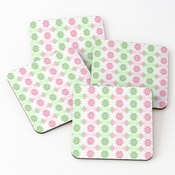 Item preview, Noughts and Crosses - Pink Green Stripes designed and sold by ifourdezign.