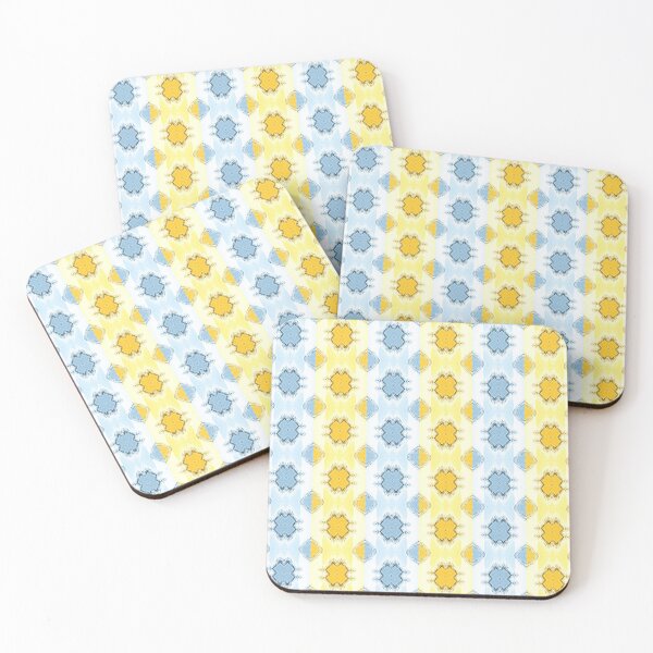 Item preview, Noughts and Crosses - Blue Yellow Stripes designed and sold by ifourdezign.