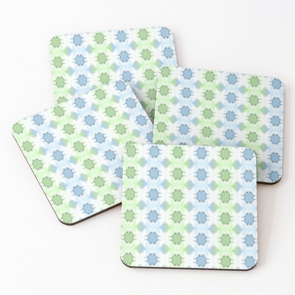 Item preview, Noughts and Crosses - Green Blue Stripes designed and sold by ifourdezign.