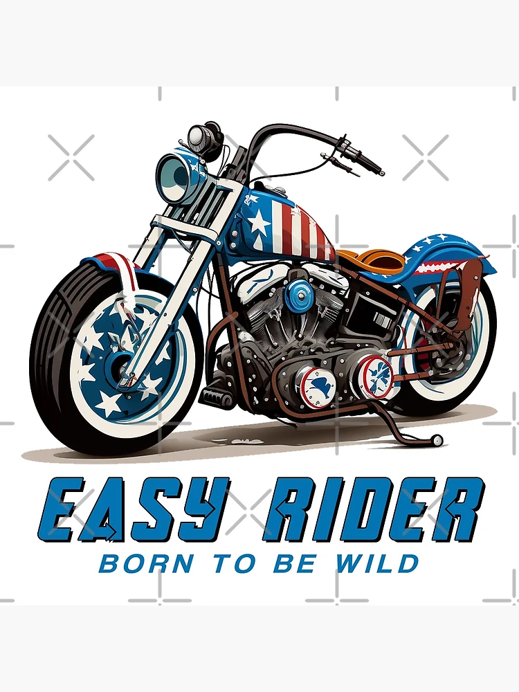 Easy Rider Motorcycle Chopper Stars and Stripes Classic Vintage