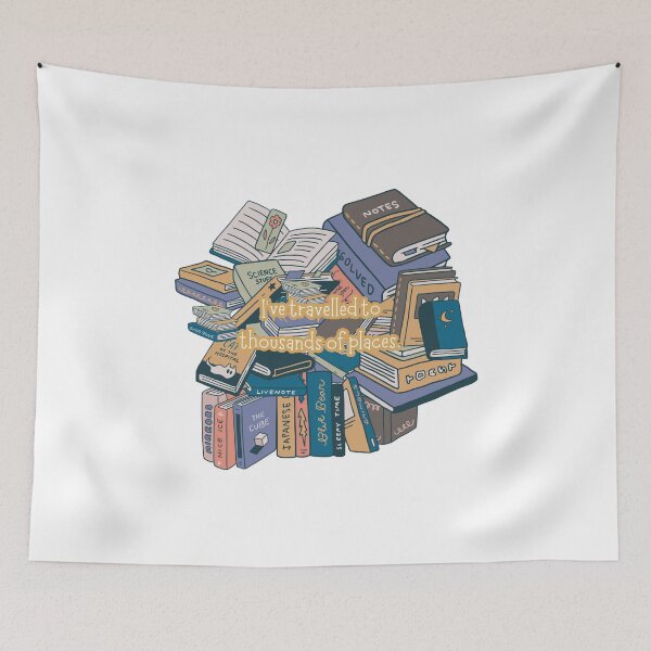 Item preview, I've travelled to thousands of places, book graphic. designed and sold by Chloe Lamplugh.