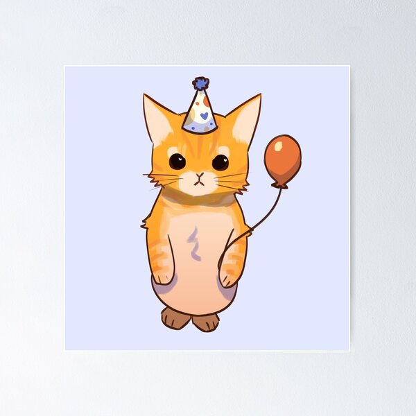 Item preview, Baby orange kitty happy bithday designed and sold by Vanillart5.