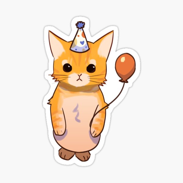 Item preview, Baby orange kitty happy bithday designed and sold by Vanillart5.
