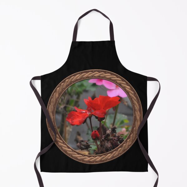 Item preview, Red Germanium Flowers in Celtic Circle Frame 12 designed and sold by Swabcraft.