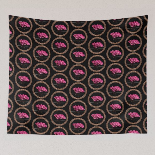 Item preview, Pink Germanium Flowers in Celtic Circle Frame 13 designed and sold by Swabcraft.
