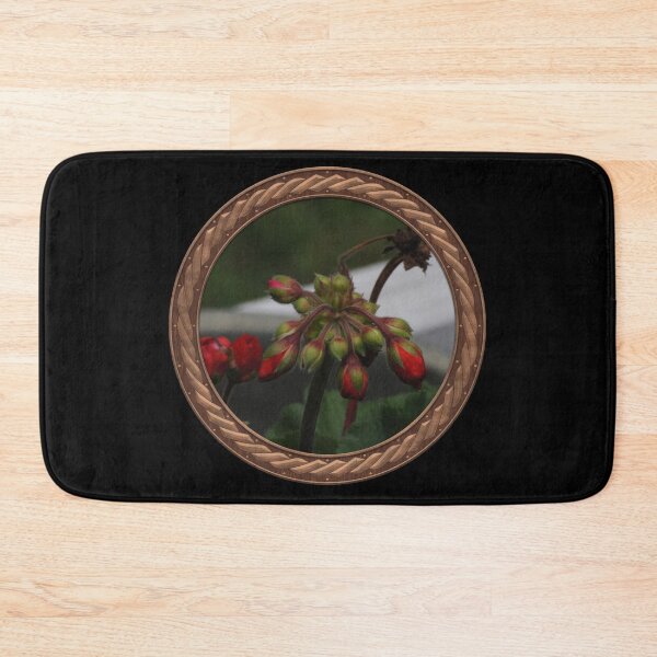 Item preview, Red Germanium Flowers in Celtic Circle Frame 14 designed and sold by Swabcraft.