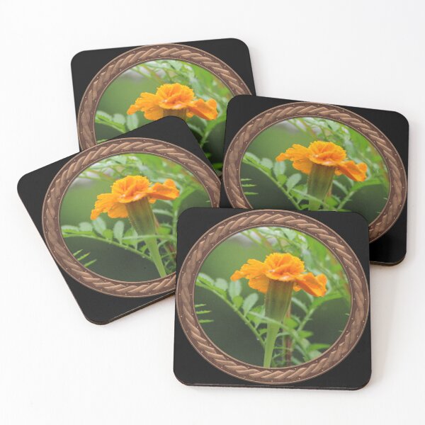Item preview, Orange Marigold Flowers in Celtic Circle Frame 15 designed and sold by Swabcraft.