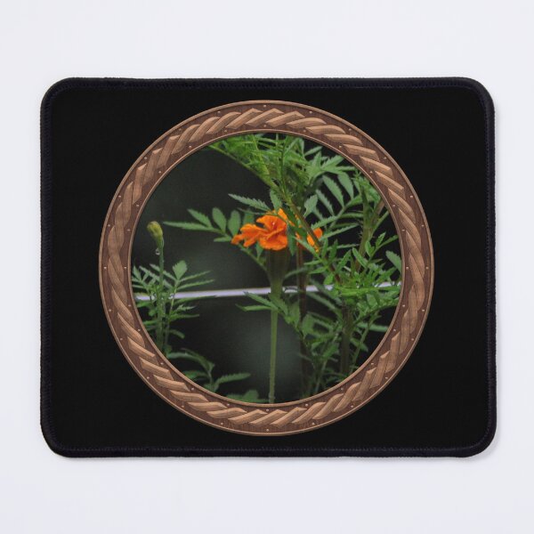 Item preview, Orange Marigold Flowers in Celtic Circle Frame 16 designed and sold by Swabcraft.