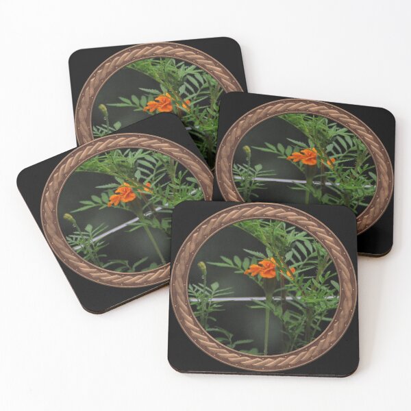 Item preview, Orange Marigold Flowers in Celtic Circle Frame 16 designed and sold by Swabcraft.